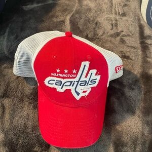 New Era Red and White Washington Capitals Hat